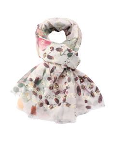 A037 Floral With Foil Scarf