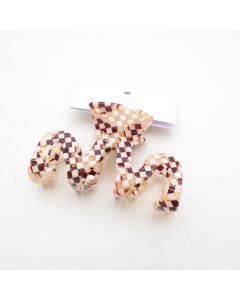 HC1145 Brown Checkered Claw Clip