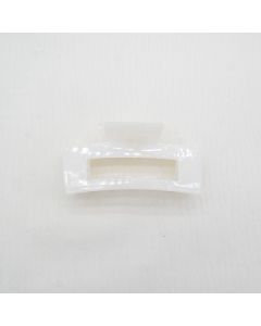 HC1153 Rectangle Pearl White Claw Clip