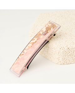 HC1169 Rectangle Pink Patch Hair Clip