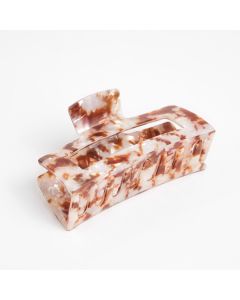 HC1231 Rectangle Cream Gold Claw Clip