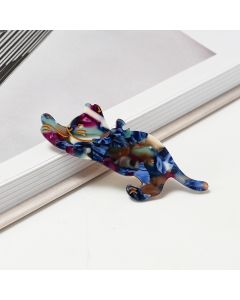 HC1316 Jumping Cat Blue Hair Clip