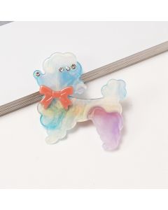 HC1327 Poodle Blue Hair Clip