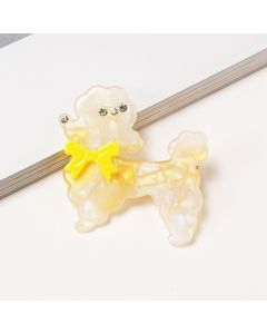 HC1329 Poodle Cream Hair Clip