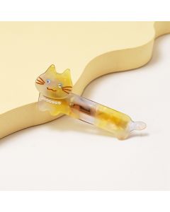 HC1349 Pretty Cat Yellow Hair Clip