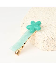 HC1387 Daisy Turquoise Hair Clip