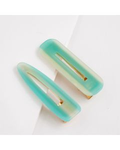 HD1027 Aqua Hair Clips Pack Of Two