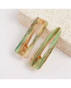 HD1028 Green Hair Clips Pack Of Two