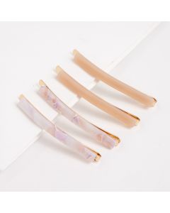 HD1043 Pink Mauve Hair Clips Pack Of 4