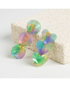 HD1046 Hearts Circles Clips Pack Of 2