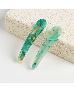 HD1057 Green Hair Clips Pack Of Two