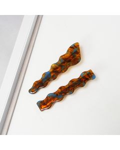 HD1101 Wave Clips Twin Pack Brown