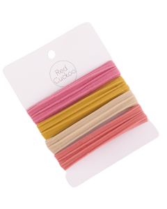 HH0020 Pink Set Elastic Hair Ties Pack Of 4