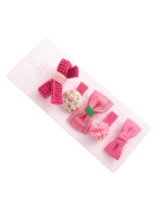 HH0092 Fuchsia Set Hair Clips Pack Of 5