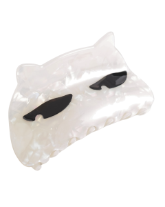 HH0149 White Cat Face Hair Claw Clip