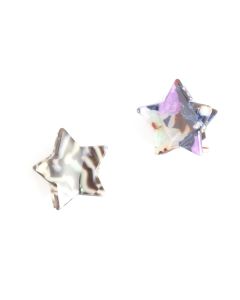 HH0151 Mini Stars Hair Claw Clips Twin Pack Grey