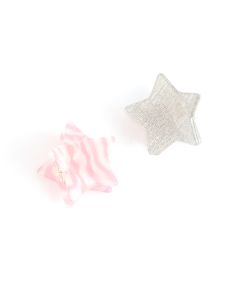 HH0153 Mini Stars Hair Claw Clips Pack Glitter