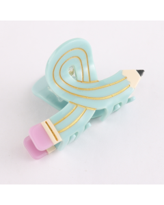 HH0375 Pencil Hair Claw Clip Blue