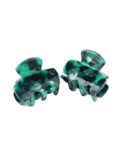 HH0489 Mini Hair Claws Twin Pack Green
