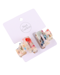 HH0491 Mini Square Claws Twin Pack Cream Multi