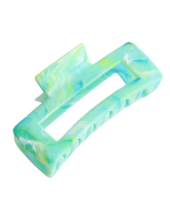 HH0518 Rectangle Hair Claw Clip Green