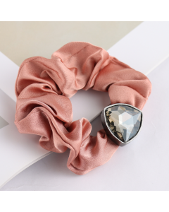 HH0537 Triangle Glass Elastic Hairband Pink