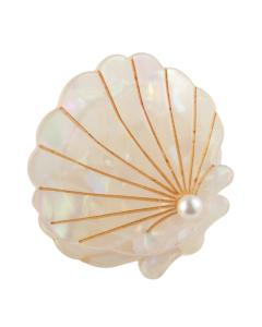 HH0569 Shell Hair Claw Clip Cream