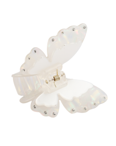 HH0611 Butterfly Hair Claw Clip White