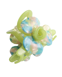 HH0630 Flower Hair Claw Clip Green
