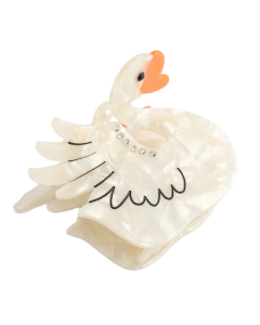 HH0633 Swan Hair Claw Clip White