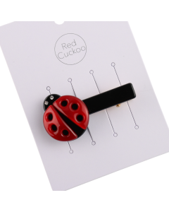 HH0665 Ladybug Hair Clip Red