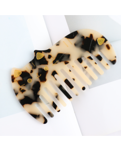 HH0686 Cat Face Comb Cream Tortoiseshell