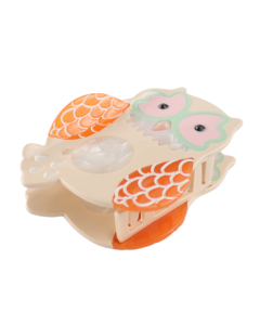 HH0704 Owl Hair Claw Clip Cream