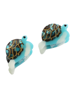 HH0797 Turtle Hair Claw Clip Twin Pack Blue