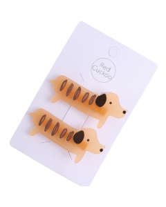 HH0857 Dog Hair Clips Twin Pack Beige