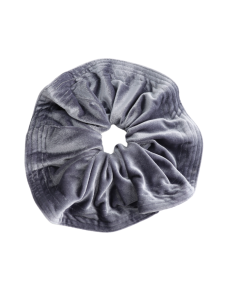 HH0904 Oversized Velvet Scrunchie Denim