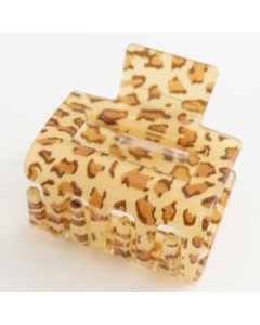 HH0982 Square Hair Claw Brown Leopard